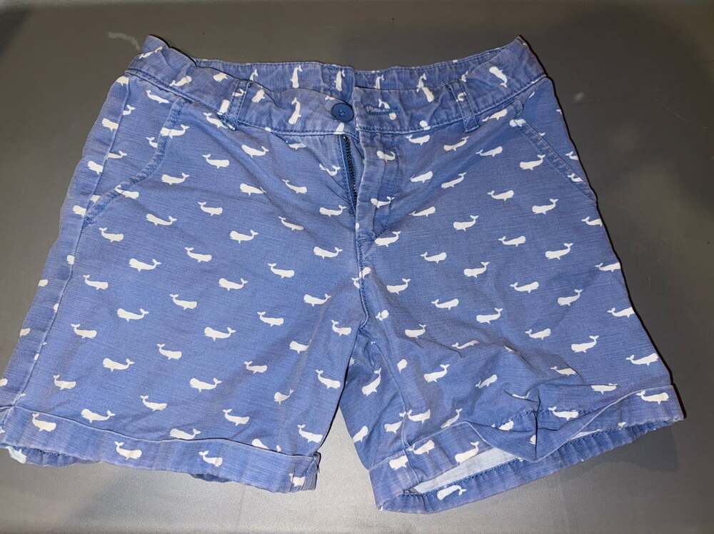 GapKids Whale Print Shorts Size 12 Regular Blue